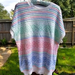 Vintage 80s pastel sweater L